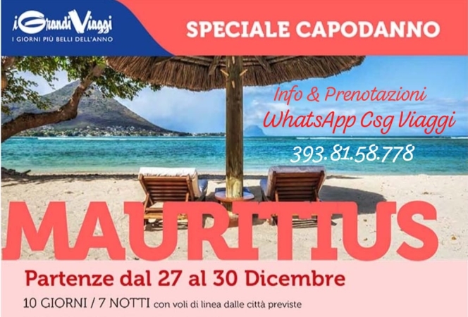 Capodanno 2024 a MAURITIUS Natale & Capodanno