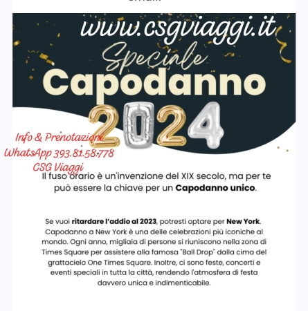 Capodanno 2024 a new york Natale & Capodanno
