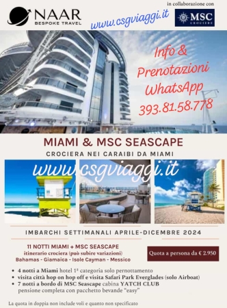 NAAR & MSC .. Miami & Seascape Crociere
