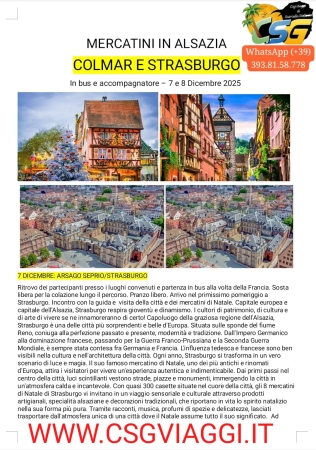 COLMAR & STRASBURGO Mercatini di Natale